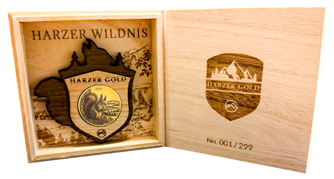 Holzmagnet-2026-Holzkiste HARZER GOLD &ndash; Harzer Wildnis III - Reservierung - Harzer Gold